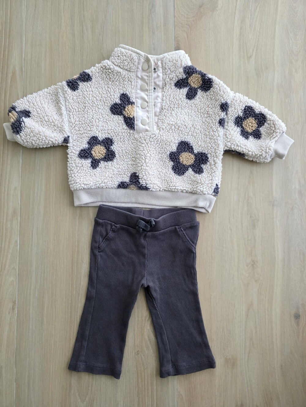 Carter’s Cozy Sherpa Floral Set 6M | Baby Girl Fall Outfit